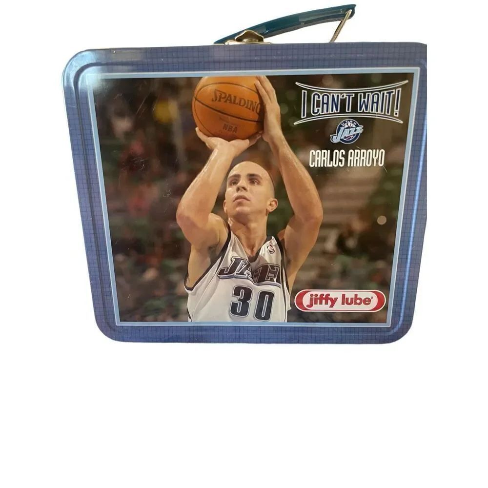 Jiffy Lube Blue Limited Edition Carlos Arroyo Collectible Lunchbox Utah Jazz